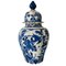 Antike Delfter Blaue Vase mit Deckel von Royal Tichelaar, 1900er 3