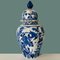 Antike Delfter Blaue Vase mit Deckel von Royal Tichelaar, 1900er 2