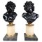 Artiste, Italie, Bustes de Dionysos et Ariane, 1880s, Bronzes, Set de 2 1