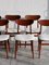 Teak and Fabric Dining Chairs, 1970s, Set of 6 4