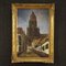 Dutch Artist, View of Cathedral, 1960, Oil on Canvas, Framed 1