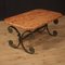 French Iron Coffee Table with Marble Top, 1970s 1