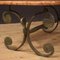 French Iron Coffee Table with Marble Top, 1970s 11