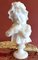 Artiste Italien, Buste Sculpté à la Main d'une Jeune Fille Tenant une Colombe, 19ème Siècle, Albâtre 1