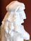 Italian Artist, Hand Carved Bust Sculpture of a Young Girl Holding a Dove, 19th Century, Alabaster 3