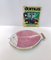Große rosa Keramik Fish Vide Poche von Rometti, Italien, 1960er 3