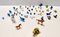 Animales en miniatura de cristal de Murano, Italia, años 60. Juego de 47, Imagen 1