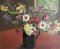 Alexis Louis Roche, Frühlingsblumenstrauß in Karaffe, Öl auf Holz, 1950er, Gerahmt 2