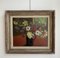 Alexis Louis Roche, Spring Bouquet in Carafe, Oil on Wood, 1950s, Framed 1