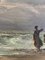 Carlo Follini, Pêcheurs à la marée basse, Oil on Canvas, Framed 10