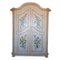 Vintage French Hand Painted Flower Decoration Wooden Wardrobe 1