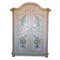 Vintage French Hand Painted Flower Decoration Wooden Wardrobe, Image 1