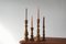 Scandinavian Wooden Candleholders, Set of 4, Image 4