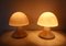 Lampes de Bureau Champignon en Verre de Glashütte Limburg, 1970s, Set de 2 3