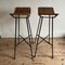 Wicker Seated Bar Stools, 1960s, Set of 2 9
