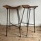 Wicker Seated Bar Stools, 1960s, Set of 2, Image 2