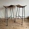 Wicker Seated Bar Stools, 1960s, Set of 2 1