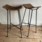 Wicker Seated Bar Stools, 1960s, Set of 2 11