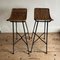 Wicker Seated Bar Stools, 1960s, Set of 2 3