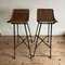 Wicker Seated Bar Stools, 1960s, Set of 2, Image 3