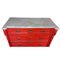 Chest of Drawers with Marble Top Painted in Red 2
