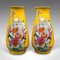Vintage Chinese Character Vases in Ceramic, 1940s, Set of 2 1