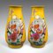 Vintage Chinese Character Vases in Ceramic, 1940s, Set of 2, Image 1