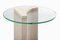 Edge Side Table with Travertino Marble Made in Portugal by Ferriano Sbolgi for Collector Studio, Image 2