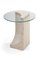 Edge Side Table with Travertino Marble Made in Portugal by Ferriano Sbolgi for Collector Studio 1