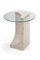 Edge Side Table with Travertino Marble Made in Portugal by Ferriano Sbolgi for Collector Studio, Image 1