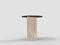 Edge Side Table in Travertino Marble and Black Oak by Ferriano Sbolgi for Collector Studio 4