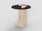 Edge Side Table in Travertino Marble and Black Oak by Ferriano Sbolgi for Collector Studio 1