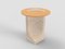 Edge Side Table in Travertino Marble and Oak by Ferriano Sbolgi for Collector Studio 2
