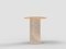 Edge Side Table in Travertino Marble and Oak by Ferriano Sbolgi for Collector Studio 4