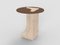 Edge Side Table in Travertino Marble and Smoked Oak by Ferriano Sbolgi for Collector Studio 1