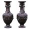 Large Japanese Bronze Vases, 19th Century, Set of 2 2