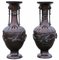 Large Japanese Bronze Vases, 19th Century, Set of 2, Image 1