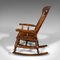 English Elm and Beech Lath Back Rocking Chair, 1880s 4