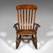English Elm and Beech Lath Back Rocking Chair, 1880s 2