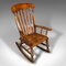 English Elm and Beech Lath Back Rocking Chair, 1880s 6