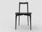 Grey Chair in Linea 622 Leather and Black Oak by Collector Studio 2