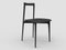 Grey Chair in Linea 622 Leather and Black Oak by Collector Studio 1
