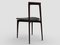 Grauer Stuhl aus Linea 622 Leder und dunkler Eiche von Collector Studio 3
