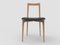 Grauer Stuhl aus Linea 622 Leder & Nussholz von Collector Studio 2
