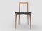 Grey Chair in Linea 622 Leather and Walnut by Collector Studio 2