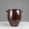 Glazed Brown Ceramic Pot, Belgium, 1800s 1