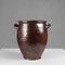 Glazed Brown Ceramic Pot, Belgium, 1800s, Image 1