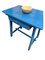 19th Century Spanish Tocinera Table with Drawer Painted in Blue 3
