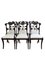 Regency Hardwood and Brass-Inlaid Dining Chaira, 1820, Set of 6 2