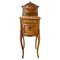 Louis XV French Walnut Nightstand with Marble Top, 1900s, Image 1